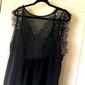 💗$5 sale 💗 beautiful eyelash black lace top 2xl